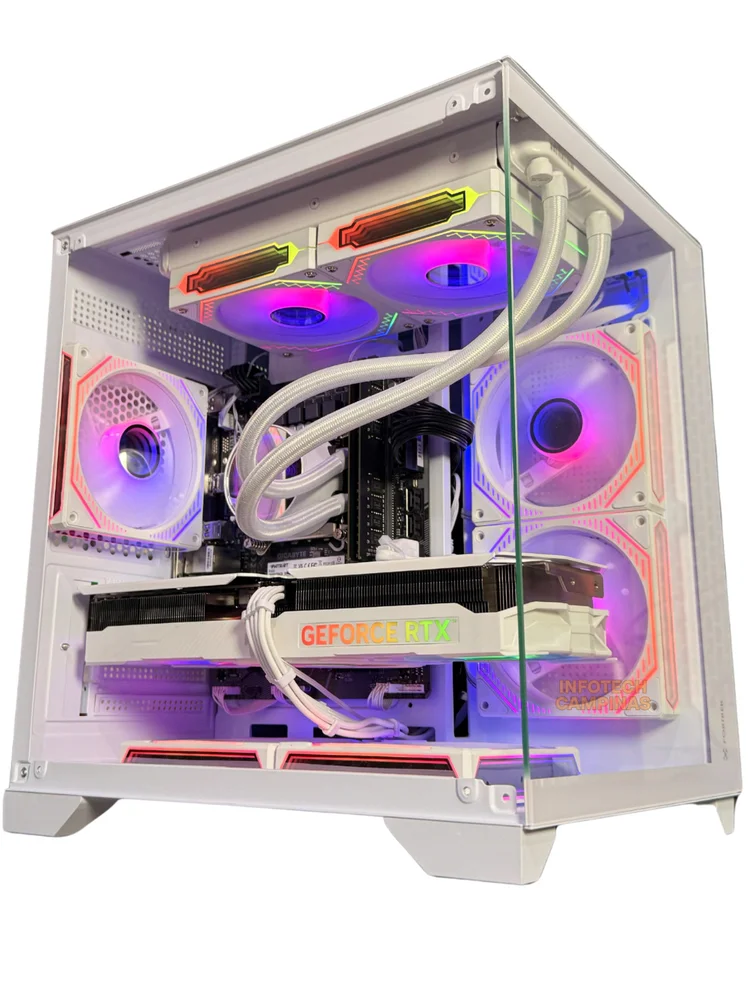PC Gamer Aquario Branco | i5 14400 | RTX 5060 Ti 8GB White| 32gb Ram | SSD Nvme 256gb + Hd 2TB | Win11 Pro