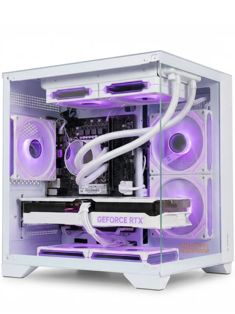 PC Gamer Aquario Branco | i5 14400 | RTX 5060 Ti 8GB White| 32gb Ram | SSD Nvme 256gb + Hd 2TB | Win11 Pro - view 2