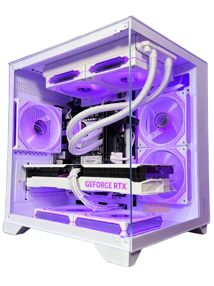 PC Gamer Aquario Branco | i5 14400 | RTX 5060 Ti 8GB White| 32gb Ram | SSD Nvme 256gb + Hd 2TB | Win11 Pro - view 3