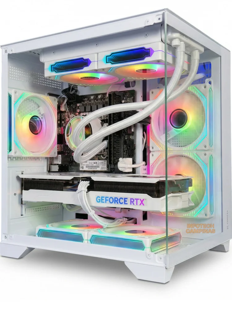 PC Gamer Aquario Branco | i5 14400 | RTX 5060 Ti 8GB White| 32gb Ram | SSD Nvme 256gb + Hd 2TB | Win11 Pro - view 4