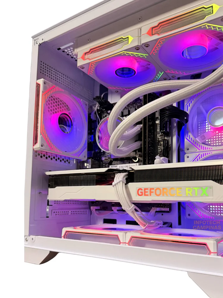 PC Gamer Aquario Branco | i5 14400 | RTX 5060 Ti 8GB White| 32gb Ram | SSD Nvme 256gb + Hd 2TB | Win11 Pro - view 5