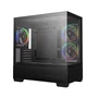 Gabinete Gamer Deepcool Cg380 Preto Microatx Com 3 Fans Preto