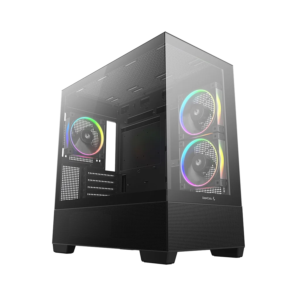 Gabinete Gamer Deepcool Cg380 Preto Microatx Com 3 Fans Preto Gabinete Gamer Deepcool Cg380 Preto Microatx Com 3 Fans Preto