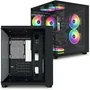 Gabinete Gamer Aquario Preto Bluecase  Bg-064 Pure Sem Fans Micro Atx Matx Vidro Temperado Frontal e Lateral