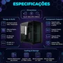 Gabinete Gamer Aquario Preto Bluecase  Bg-064 Pure Sem Fans Micro Atx Matx Vidro Temperado Frontal e Lateral