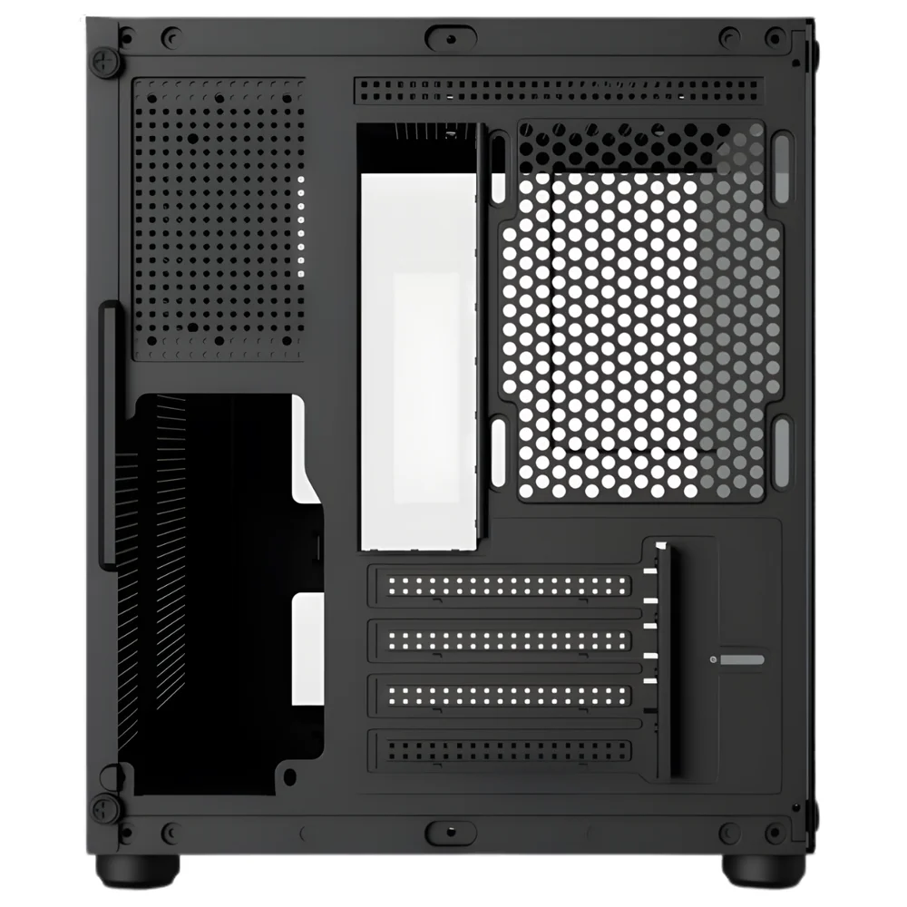 Gabinete Gamer Aquario Preto Bluecase  Bg-064 Pure Sem Fans Micro Atx Matx Vidro Temperado Frontal e Lateral