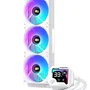 Water Cooler ARGB 360mm Branco | Triple Fan RGB | PWM | Intel e AMD | PC Gamer