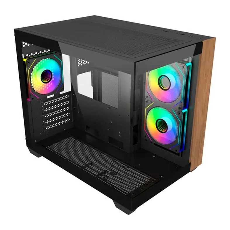 Gabinete Elite 481, Mini Tower, ARGB, Sem Fonte, Sem Fans, Preto, E481-khnn-s00