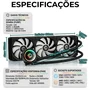Water Cooler 360mm Gamer com 3 Fans LED RGB Raibow Silencioso Compatível Intel AMD Refrigeração Líquida PC Desktop