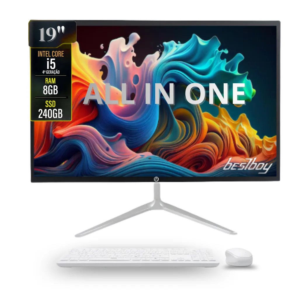 Computador All In One Work Machine Bestboy Intel Core i5 4º 8GB Ram SSD 240GB Mou Tec 19 Br em Campinas
