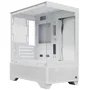 Gabinete Gamer Mini Atx E Mini Itx Vidro Temperado Psu Cover Aquário Slim Branco Magpie4b Sem Cooler