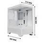 Gabinete Gamer Mini Atx E Mini Itx Vidro Temperado Psu Cover Aquário Slim Branco Magpie4b Sem Cooler