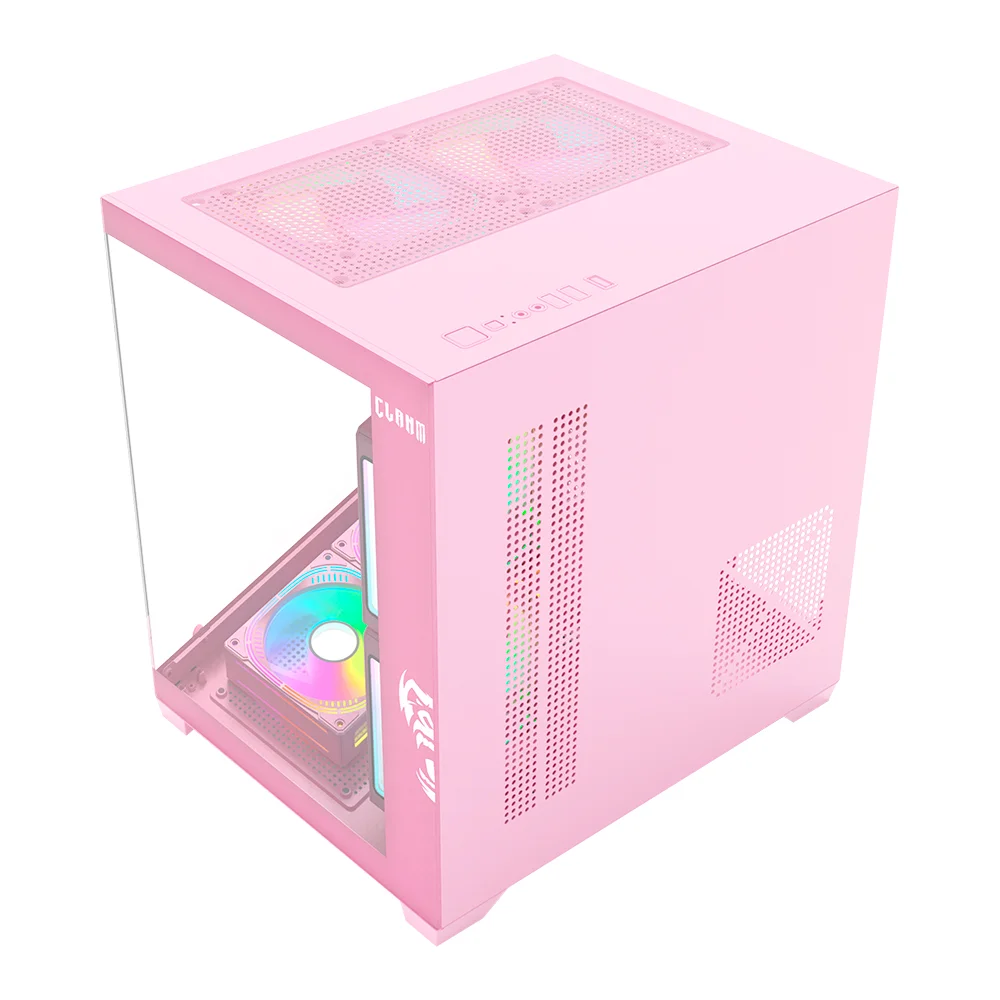 Gabinete Aquário Rosa Gorila Clanm Vidro 3mm
