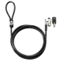Cadeado Com Cabo Hp Keyed 10 Mm Para Notebook – Cabo Aço 1,83 M, Chave Mestra, Perfil Ultra-fino