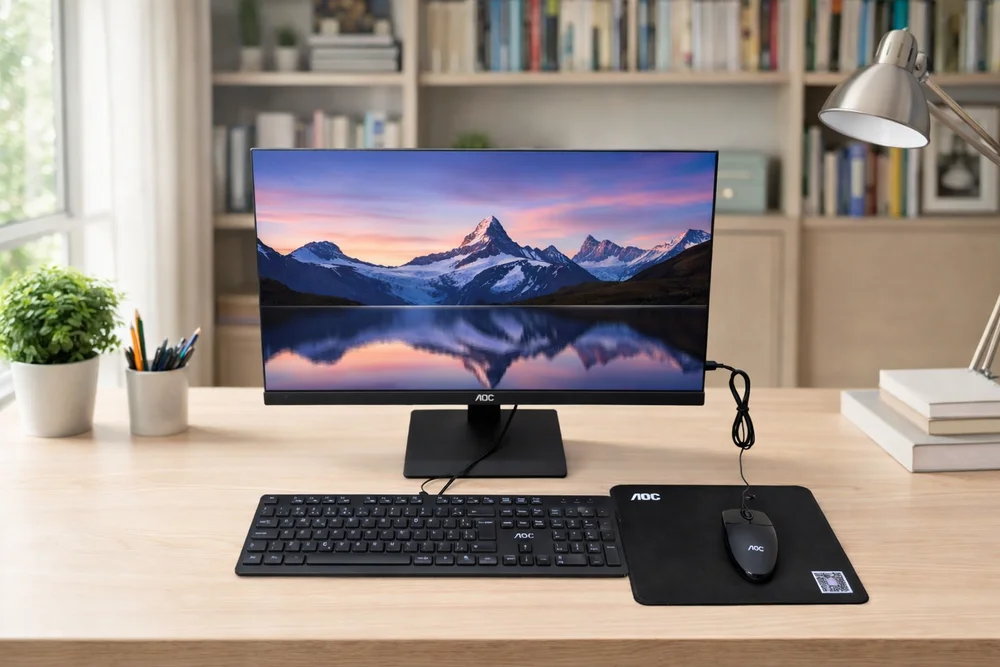 "Computador All in One AOC 23.8"" Intel Core i5 12ª Geração 16GB RAM DDR4 SSD Wi-Fi Teclado e Mouse Windows 11 Alto Desempenho" em Campinas - foto 2