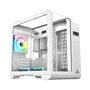 Gabinete Gamer Mini Tower Vidro Temperado Curvado White M-atx/itx Sem Fonte Com 3 Fans RGB Mini D-matx03