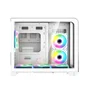 Gabinete Gamer Mini Tower Vidro Temperado Curvado White M-atx/itx Sem Fonte Com 3 Fans RGB Mini D-matx03