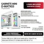 Gabinete Gamer Mini Tower Vidro Temperado Curvado White M-atx/itx Sem Fonte Com 3 Fans RGB Mini D-matx03
