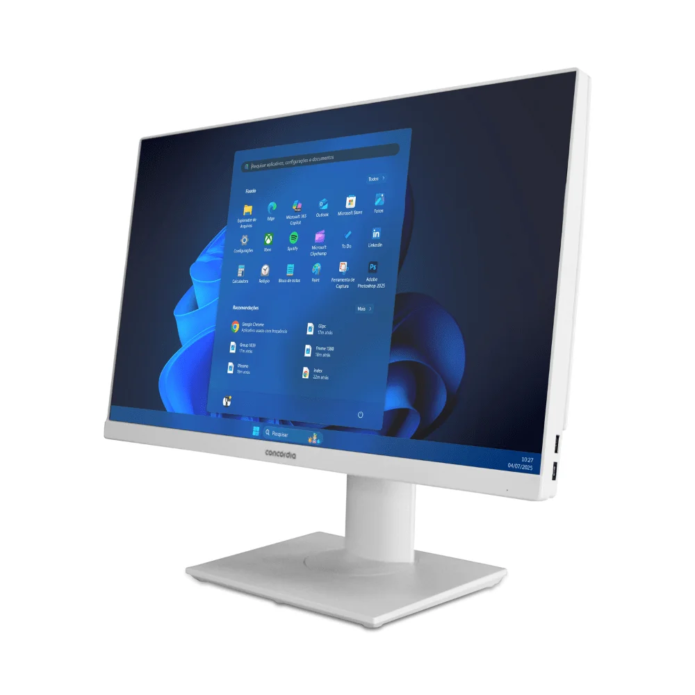 "Computador All In One Concórdia Core i5 14400 8GB Ddr5 SSD 256gb 23.8"" Full Hd  Webcam Wifi Freedos Branco" em Campinas
