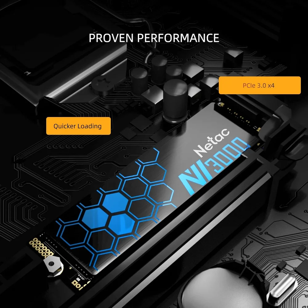 内蔵型SSD Netac NV3000 NVMe 2TB SSD PCIE Gen3x4 Produtos com até 15 OFF no PIX KaBuM