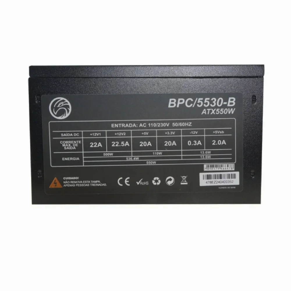 Fonte Atx De Alimentação Para Pc Bpc/5530smt 550w Cor Preto