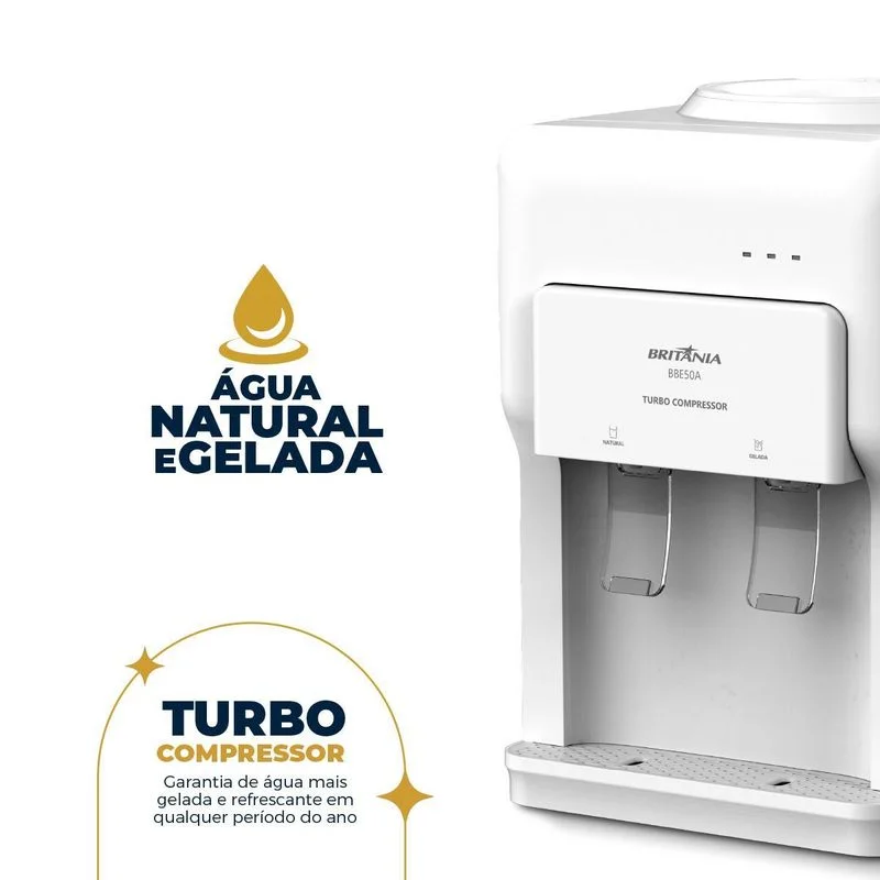 Bebedouro Britânia 20l Turbo Compressor Branco Bbe50a - 127v Bebedouro Britânia 20l Turbo Compressor Branco Bbe50a - 127v