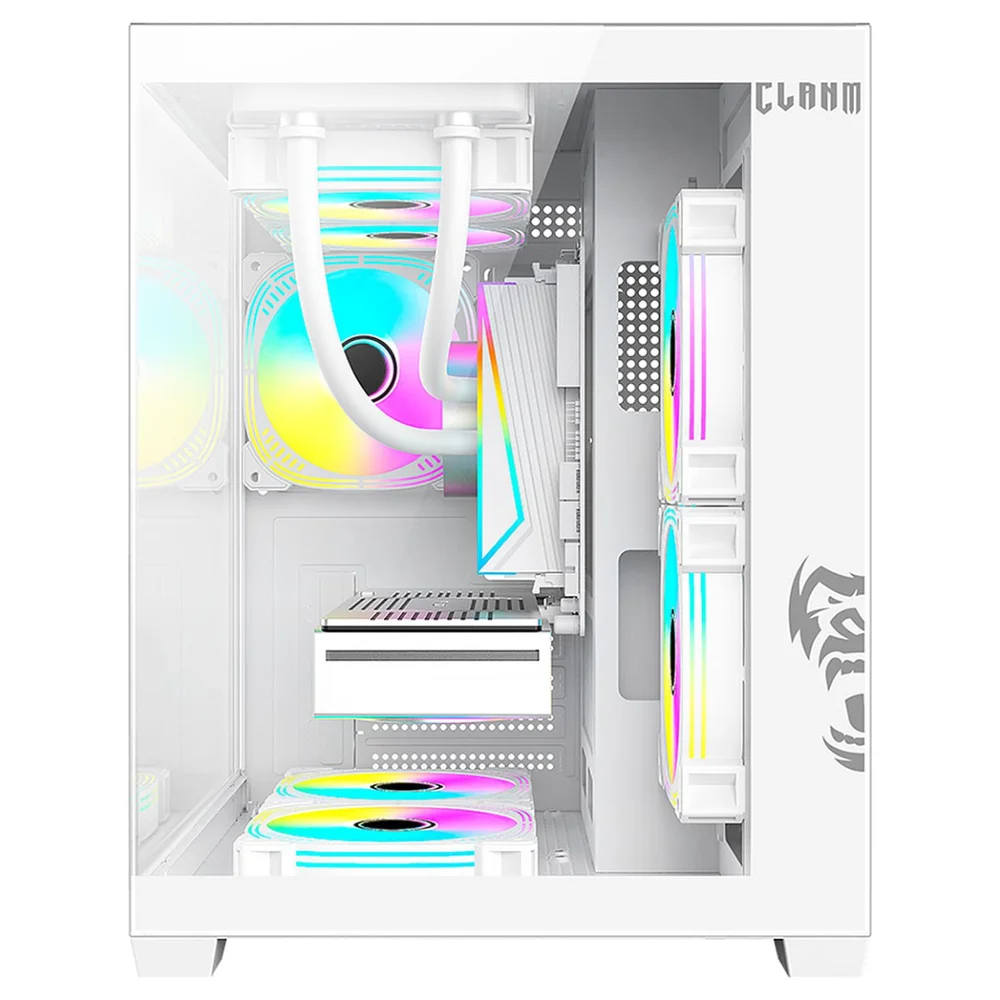 Gabinete Gamer Grodd Clanm Mid Tower Snow Branco Conectividade Com 1 Porta Usb 3.0, 2 Portas Usb 2.0 Gabinete Gamer Grodd Clanm Mid Tower Snow Branco Conectividade Com 1 Porta Usb 3.0, 2 Portas Usb 2.0