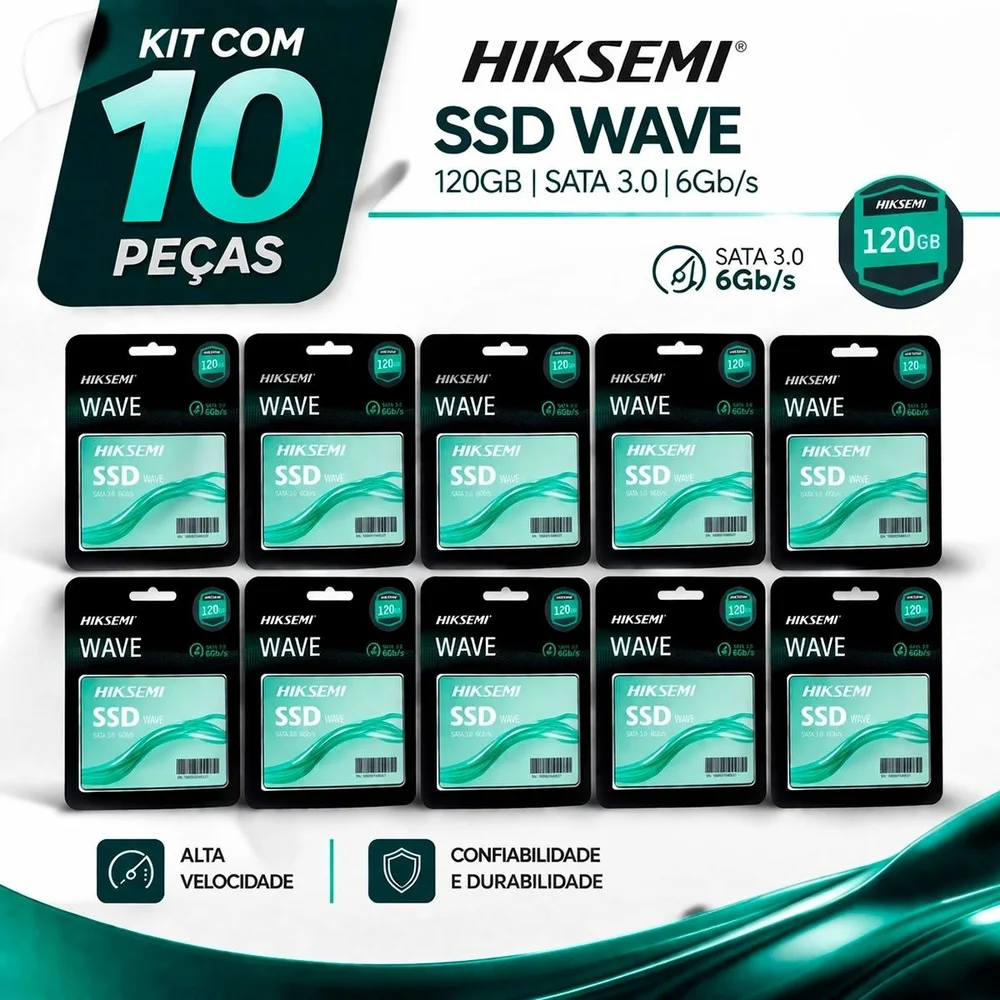 Kit 10 SSD 120GB Hiksemi Wave Sata 3 2,5 7mm Hs-ssd-wave(s) 120g - view 3