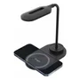 Luminaria LED De Mesa 2x1 Com Carregador Indução 15w Usb C