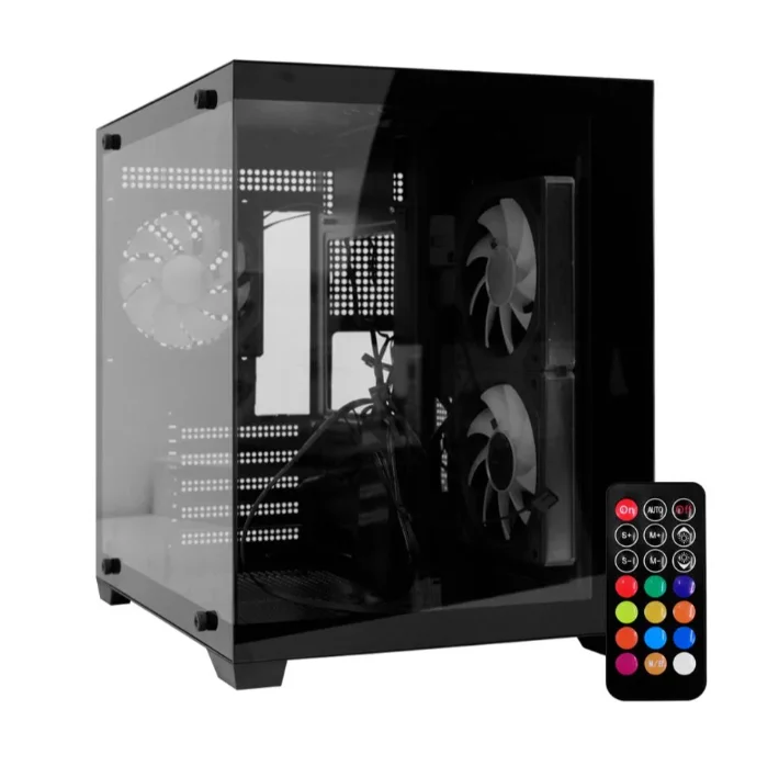 Gabinete Gamer RGB com Fans | Lateral em Video | M-ATX/Mini-ITX | Suporte GPU 330mm Gabinete Gamer RGB com Fans | Lateral em Video | M-ATX/Mini-ITX | Suporte GPU 330mm
