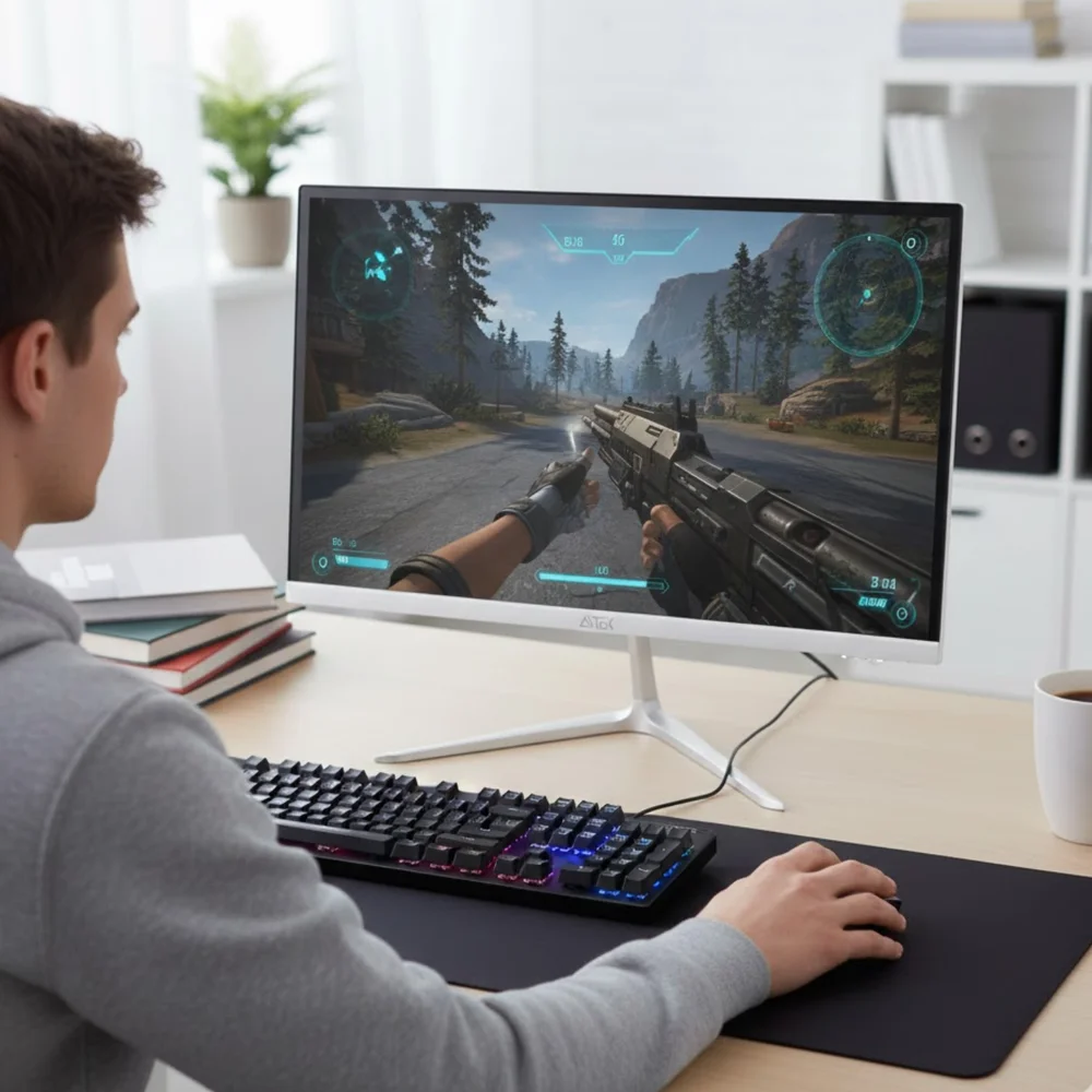 "Computador All In One 19"" Aitek Branco Completo  com Teclado Mouse Sem Fio e  Webcam Ideal Home Office" em Campinas - foto 2