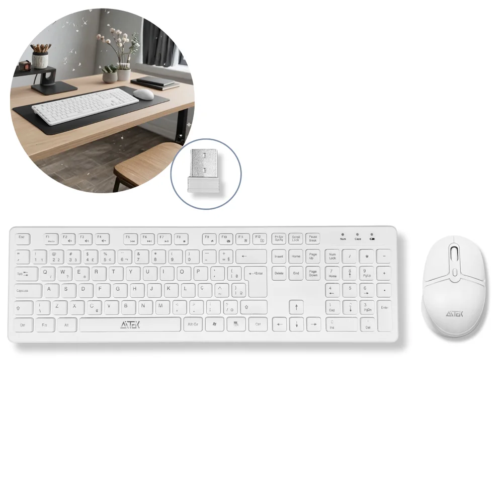 "Computador All In One 19"" Aitek Branco Completo  com Teclado Mouse Sem Fio e  Webcam Ideal Home Office" em Campinas - foto 3