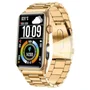Relógio Inteligente Feminino Pressão Arterial Monitoramento Temperatura Bluetooth - Dourado