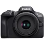 Câmera Digital Canon Eos R100 Mirrorless 4k 24.1mp Com Lente Kit Rf-s 18-45mm F/4.5-6.3 Is Stm Wi-fi Bluetooth