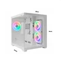 Gabinete Gamer RGB com 3 Fans | Lateral em Vidro | Suporte M-ATX/Mini-ITX | Até 330mm GPU
