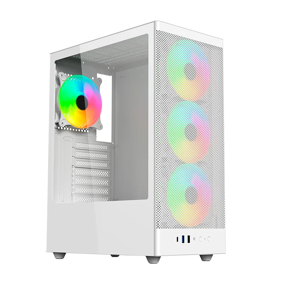 Gabinete Gamer Mid Tower Sem Fan Sem Fonte Gab100 Arch Ii Branco Aerion