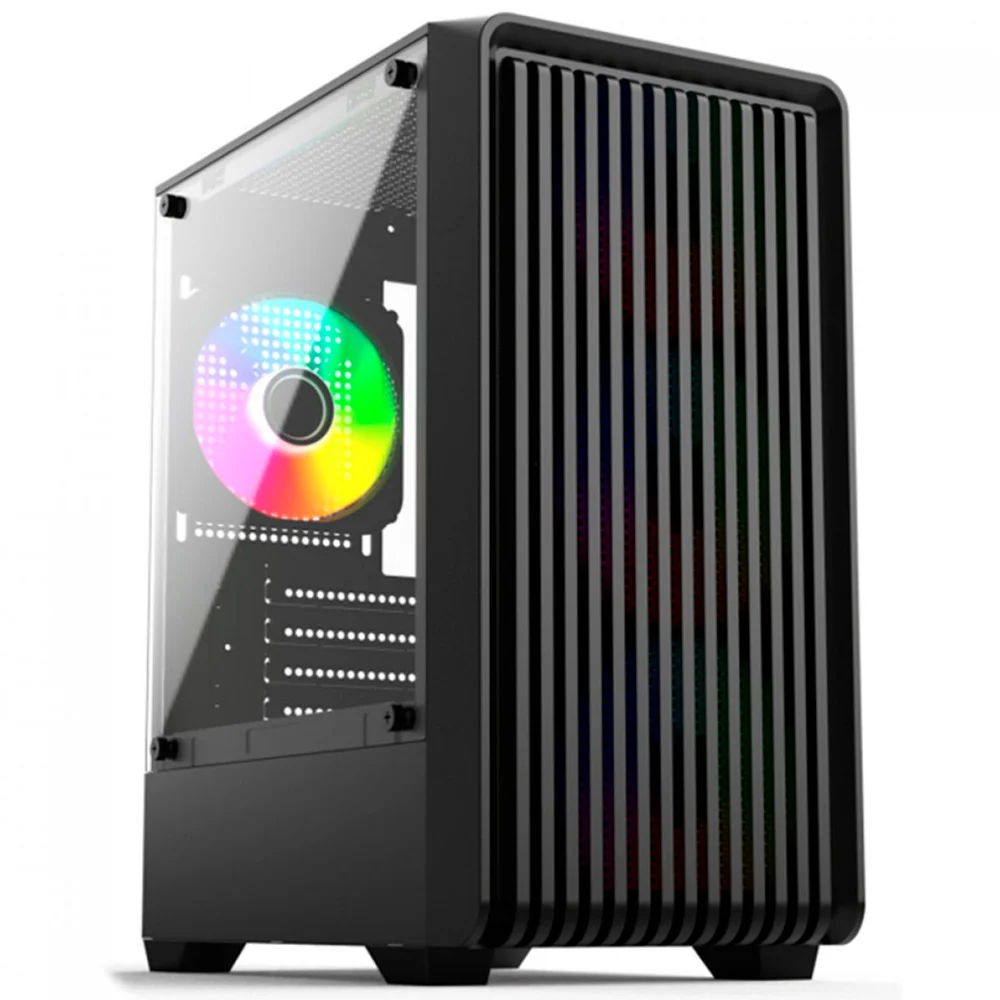 Gabinete Gamer Brx, Usb 1.1, 3x Fans, Micro-atx, Mini-itx, Preto - N199b Gabinete Gamer Brx, Usb 1.1, 3x Fans, Micro-atx, Mini-itx, Preto - N199b