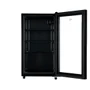 Frigobar Expositor Hq 85l Porta De Vidro Duplo Full Black Com Luz Interna E Termostato Hq-85fbpv