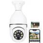 Câmera Lâmpada Espia Wifi 360 Visão Noturna Giratoria Audio Biredicional Segurança Externa Interna