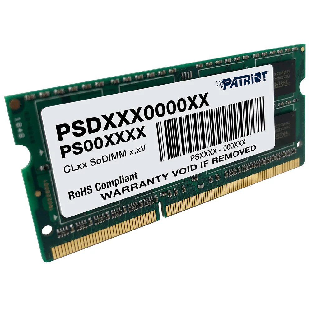 Memória Para Notebook Patriot Signature Line, 8GB Ddr3l, 1600mhz, PC3-12800, 1.35v, Low Voltage, Cl11 - Psd38g1600l2s Memória Para Notebook Patriot Signature Line, 8GB Ddr3l, 1600mhz, PC3-12800, 1.35v, Low Voltage, Cl11 - Psd38g1600l2s