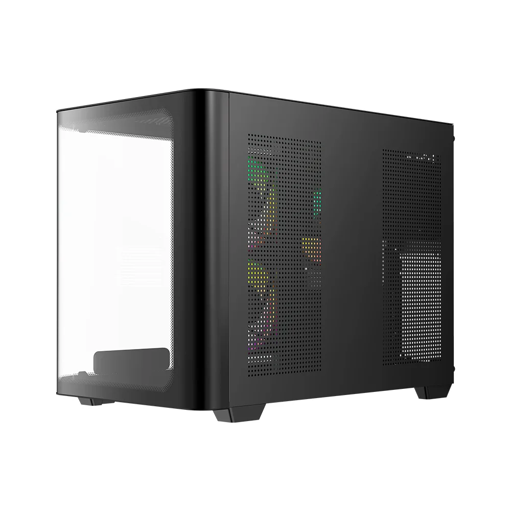Gabinete Gamer Ocypus Iota C50 Curve Atx ARGB Digital Com Fan Preto