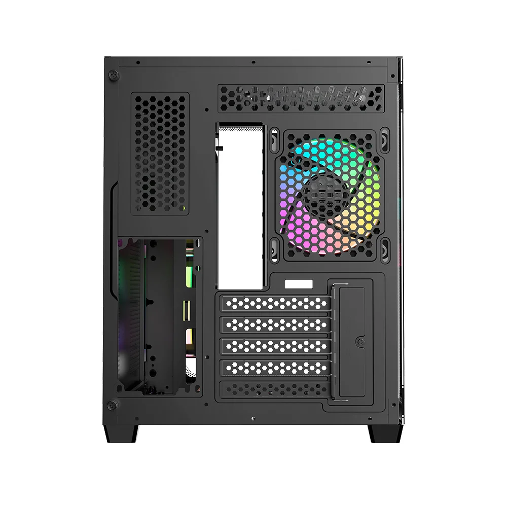 Gabinete Gamer Ocypus Iota C50 Curve Atx ARGB Digital Com Fan Preto