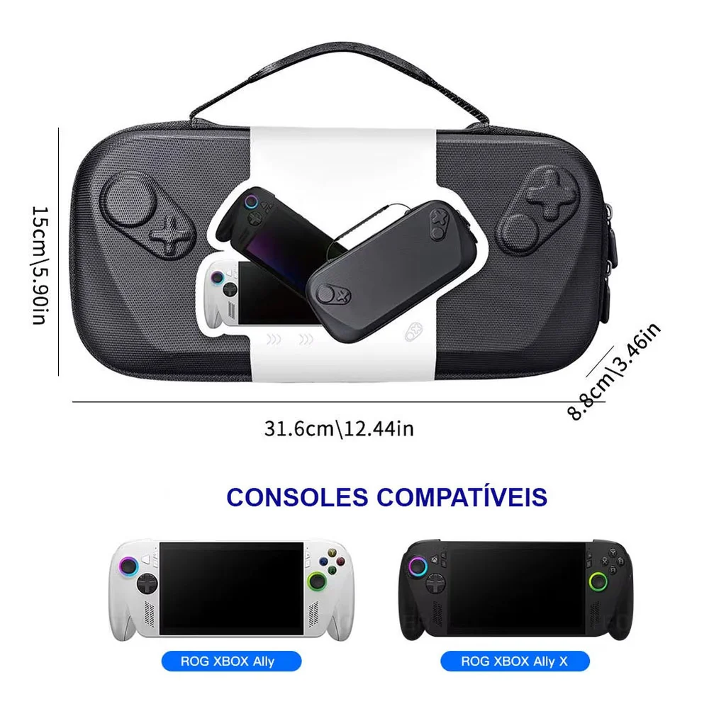 Case Para Rog XBOX Ally / Ally X Espaço Carregador Premium Cor:preto Case Para Rog XBOX Ally / Ally X Espaço Carregador Premium Cor:preto