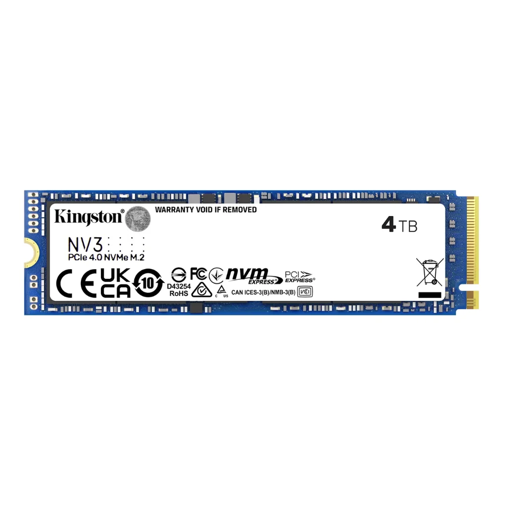 SSD M.2 4TB Kingston Nv3 Nvme PCie Snv3s/4000g 6000/5000 Mb/s