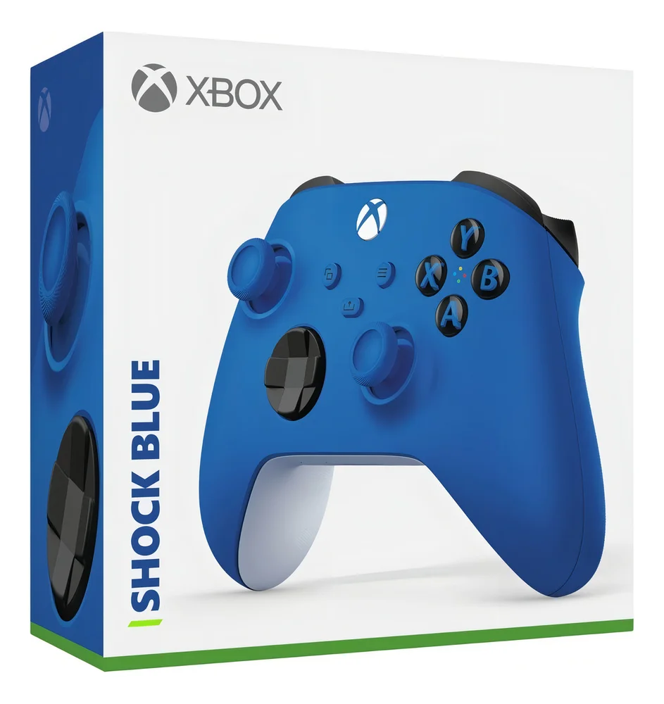 Controle Joystick Sem Fio Microsoft XBOX Shock Blue