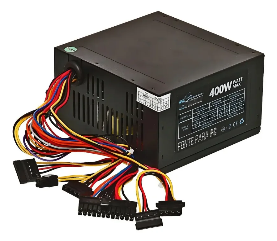 Fonte Gamer Atx 400w Bivolt | Conector Atx 20+4 | 2 Sata | 3 Ide | Kp-532