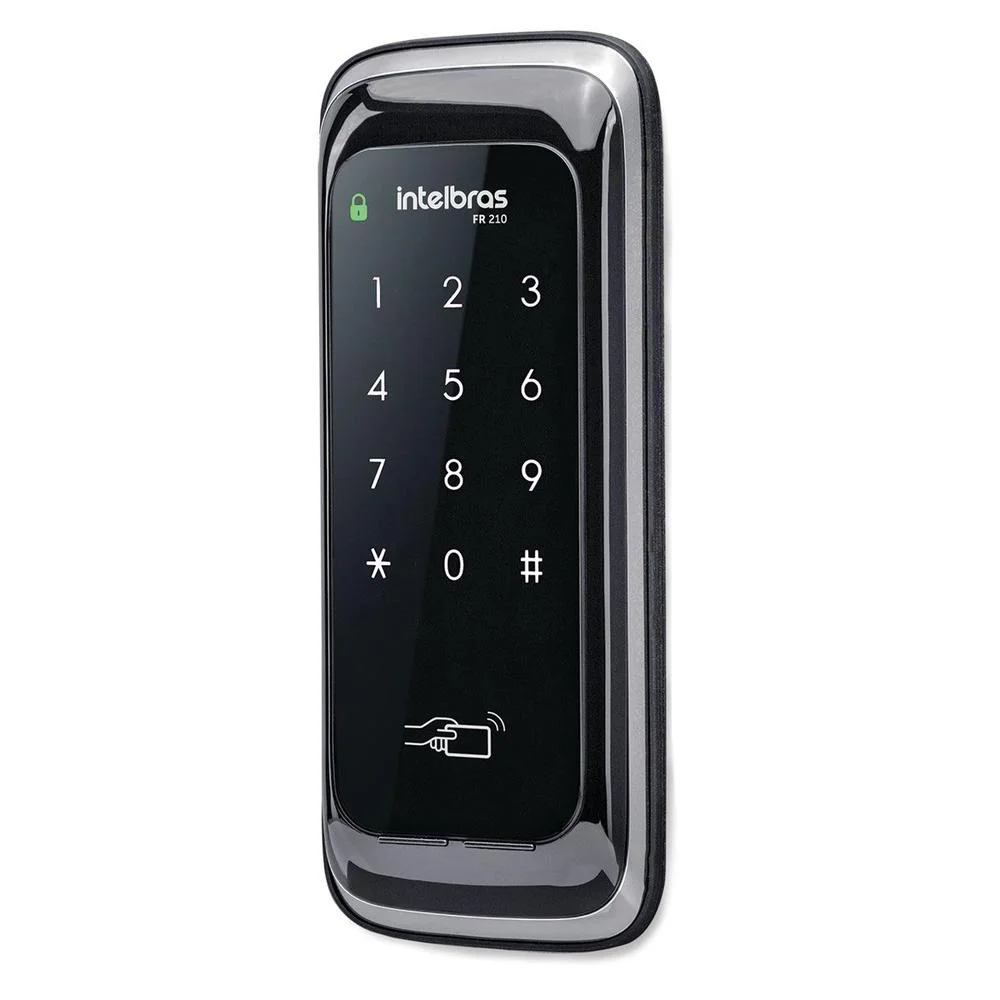 Fechadura Digital Intelbras Fr210, Touch Screen, Para Porta De Correr, Preta Fechadura Digital Intelbras Fr210, Touch Screen, Para Porta De Correr, Preta