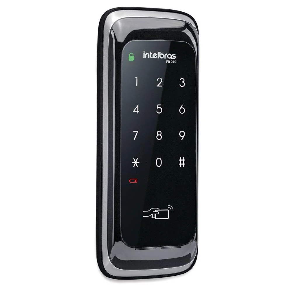Fechadura Digital Intelbras Fr210, Touch Screen, Para Porta De Correr, Preta Fechadura Digital Intelbras Fr210, Touch Screen, Para Porta De Correr, Preta