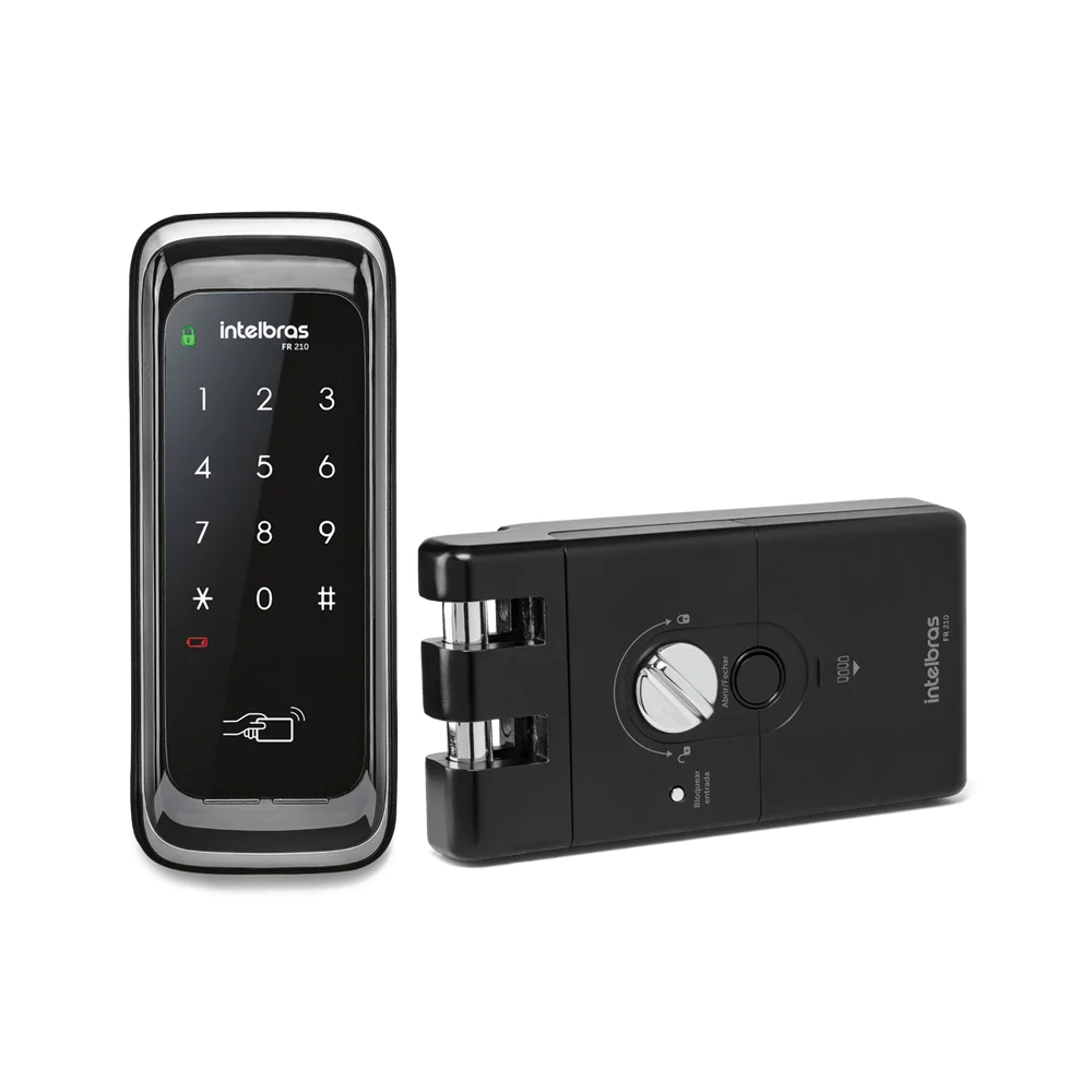Fechadura Digital Intelbras Fr210, Touch Screen, Para Porta De Correr, Preta Fechadura Digital Intelbras Fr210, Touch Screen, Para Porta De Correr, Preta