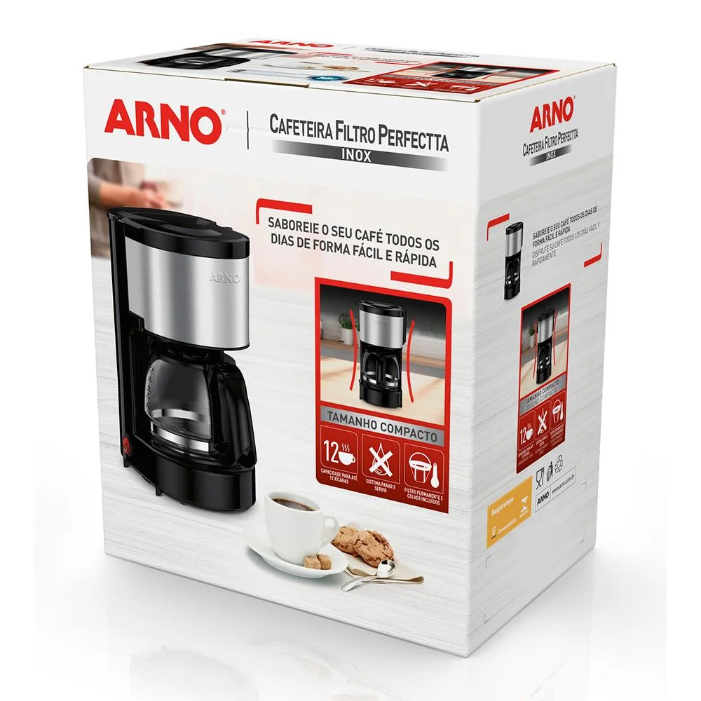 Cafeteira Arno Perfectta Cfpi 600ml Inox